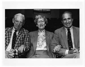 Dr. Wallach (right) with Dr. Howard Jones (left) and Dr. Georgeanna Seegar Jones (middle).